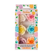 Picture of LARGE ROSES SHADED ASSORTED COLORS X 6